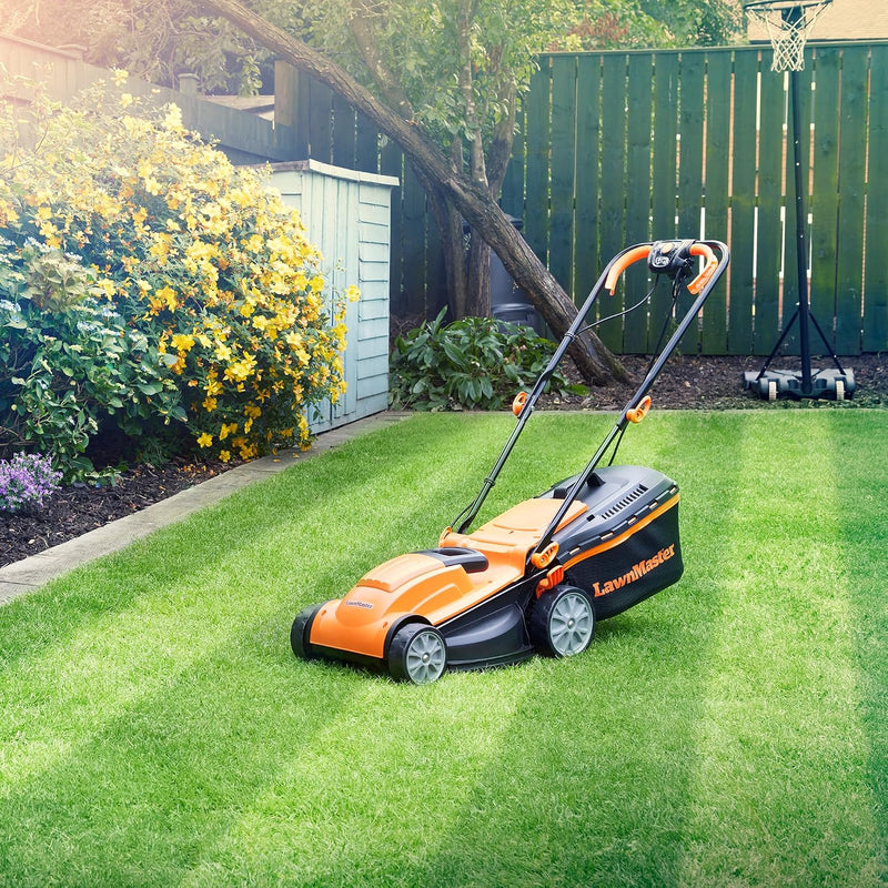 1400W 34CM Electric Lawnmower with Rear Roller Corded
