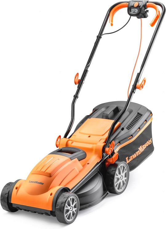 1400W 34CM Electric Lawnmower with Rear Roller Corded