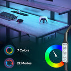 140CM Computer Desk with Power Outlets LED