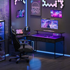 140CM Large Computer Desk with 5 Fabric Drawers