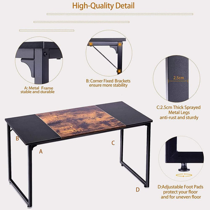 140x60CM Computer Desk Large Home Office PC Laptop