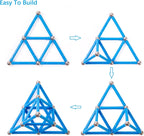 145pcs Magnetic Toys 2.3" Building Sticks Set
