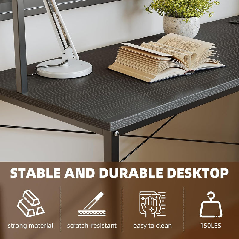 148x120CM L-Shaped Corner Gaming Desk Reversible Computer
