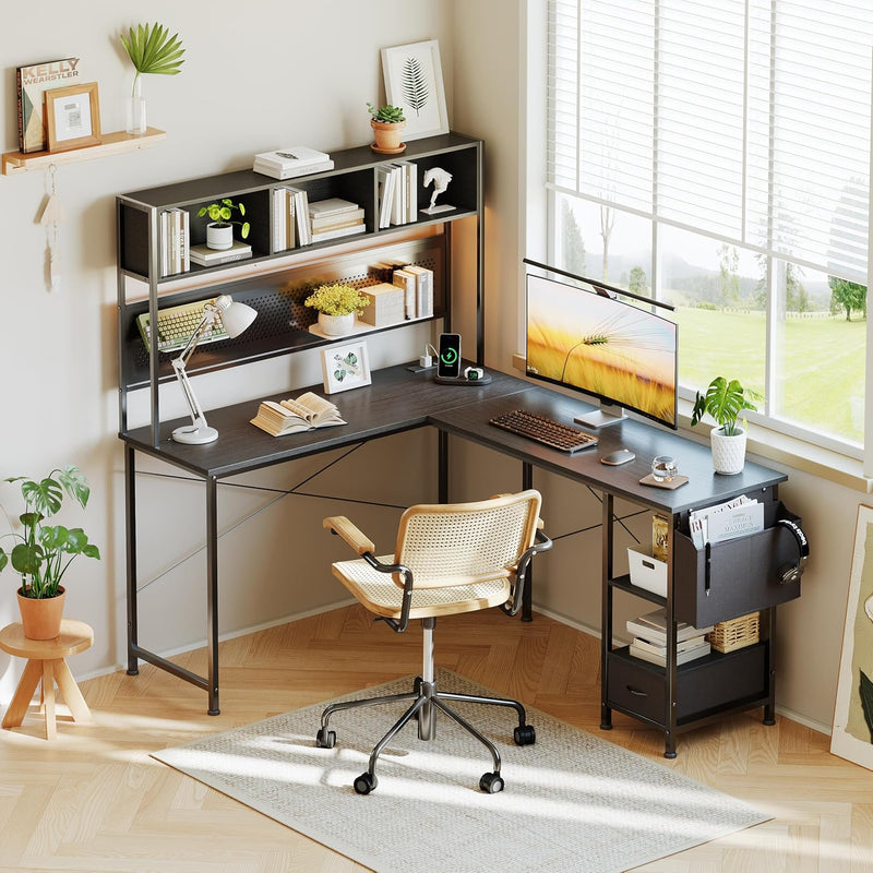 148x120CM L-Shaped Corner Gaming Desk Reversible Computer