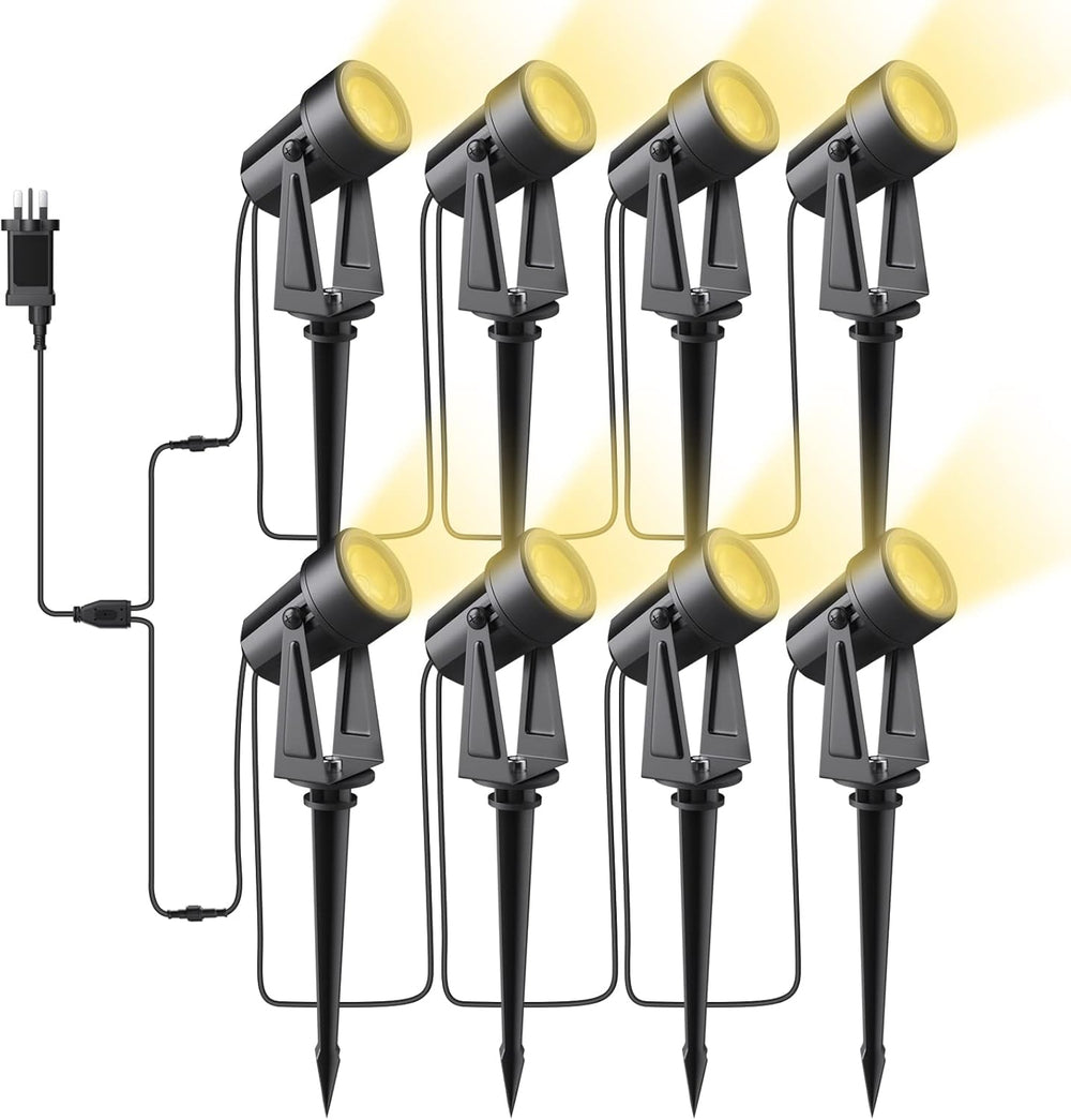 14m Garden Spike Lights Mains 3000K for Pathway