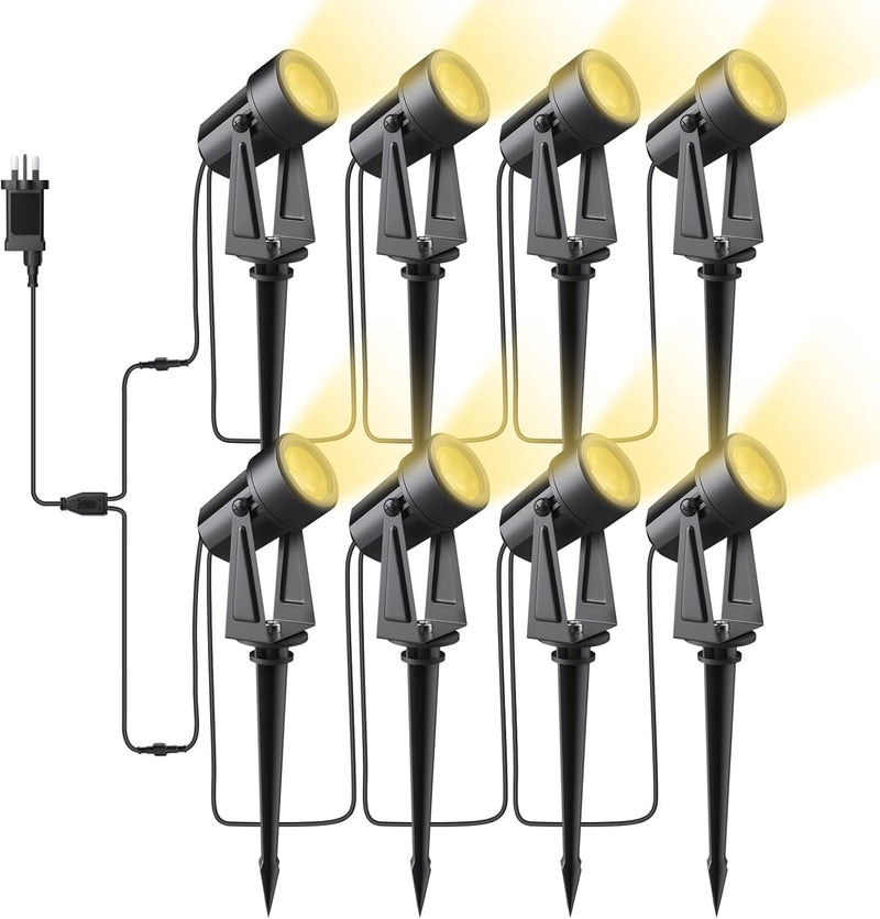 14m Garden Spike Lights Mains 3000K for Pathway