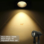 14m Garden Spike Lights Mains 3000K for Pathway
