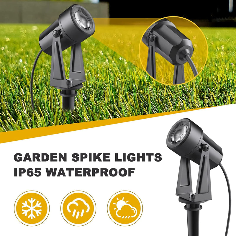 14m Garden Spike Lights Mains 3000K for Pathway