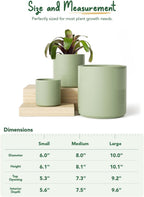 15+20+25CM Plant Pots Set Ceramic Planters