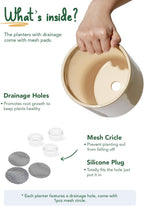 15+20+25CM Plant Pots Set Ceramic Planters
