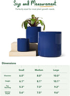 15+20+25CM Plant Pots Set Ceramic Planters