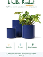 15+20+25CM Plant Pots Set Ceramic Planters