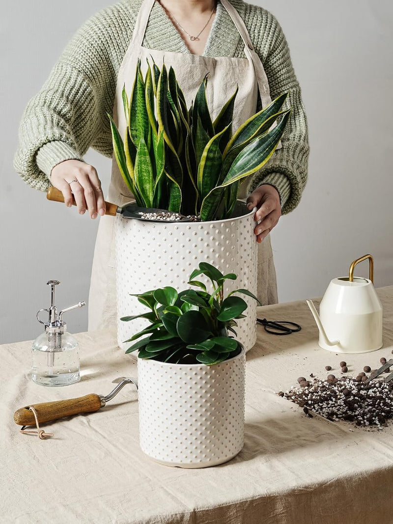 15+20+25CM Plant Pots Set Ceramic Planters