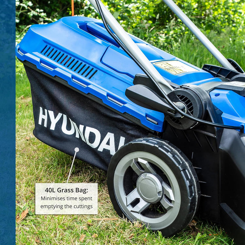 15'' 38CM 1600W Electric Lawnmower with Rear Roller