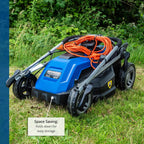 15'' 38CM 1600W Electric Lawnmower with Rear Roller