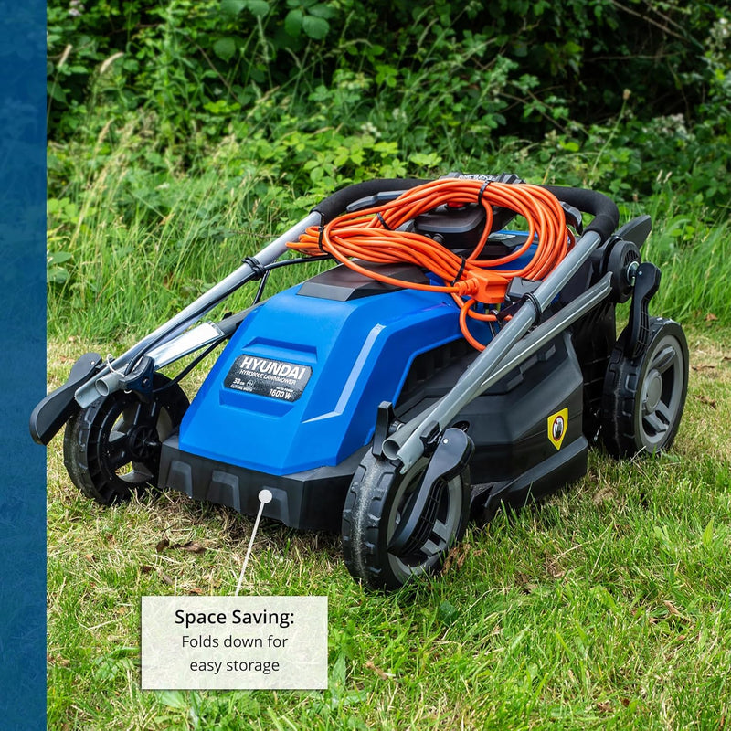 15'' 38CM 1600W Electric Lawnmower with Rear Roller
