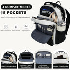 15.6 Inch Laptop Backpack for Women Men Work