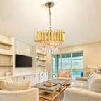15.7-Inch 3-Tier Crystal Chandelier 5-Light E14