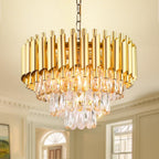 15.7-Inch 3-Tier Crystal Chandelier 5-Light E14