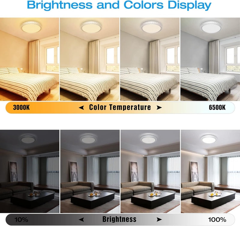 15.7in LED Ceiling Light 40W Dimmable Colour Temperature