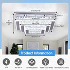 15 Inch Square Crystal LED Ceiling Light 61W