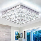 15 Inch Square Crystal LED Ceiling Light 61W