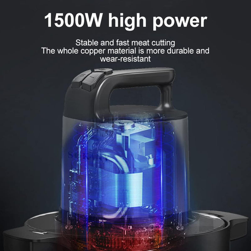 1500W Electric Chopper with 6.5L Stainless Steel Bowl