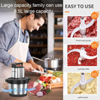1500W Electric Chopper with 6.5L Stainless Steel Bowl