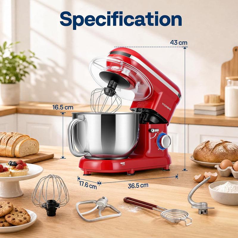 1500W Stand Mixer for Baking 5.7L Kitchen