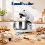1500W Stand Mixer for Baking 5.7L Kitchen