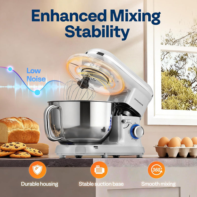 1500W Stand Mixer for Baking 5.7L Kitchen