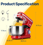 1500W Stand Mixer for Baking 5.7L Tilt-Head Kitchen
