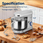 1500W Stand Mixer for Baking 5.7L Tilt-Head Kitchen
