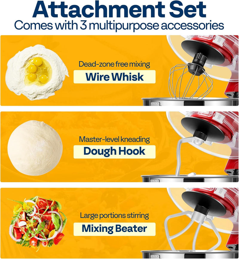 1500W Stand Mixer for Baking 5.7L Kitchen 10