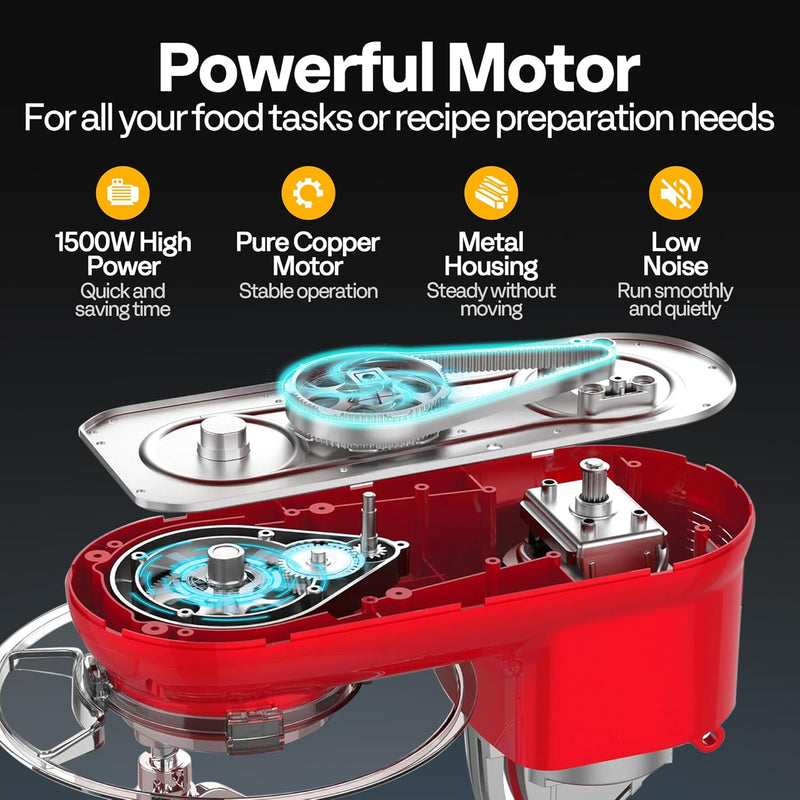 1500W Stand Mixer for Baking 5.7L Kitchen 10