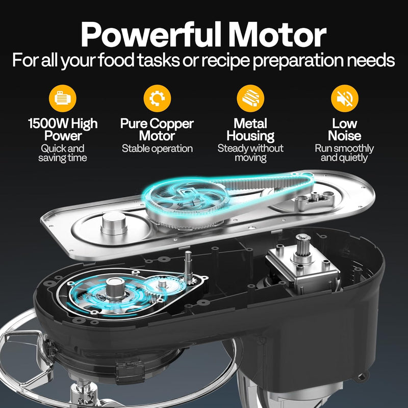 1500W Stand Mixer for Baking 5.7L Kitchen 10