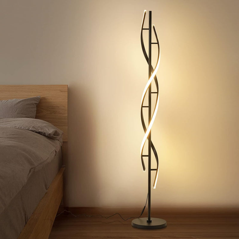 150CM Spiral LED Floor Lamp for Bedroom Modern