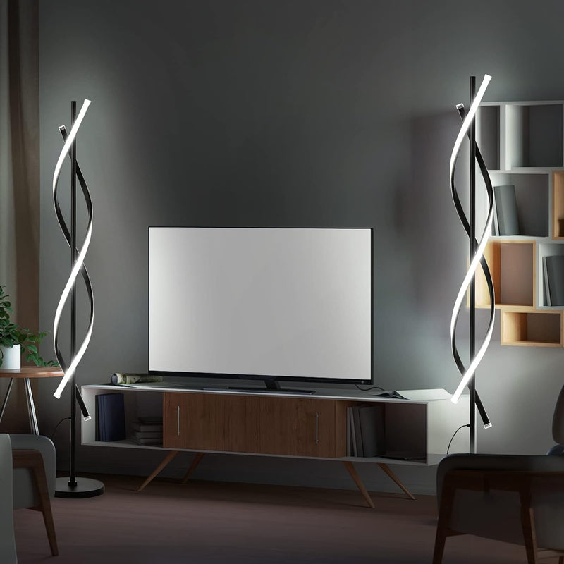 150CM Spiral LED Floor Lamp for Bedroom Modern