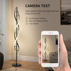150CM Spiral LED Floor Lamp for Bedroom Modern