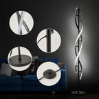 150CM Spiral LED Floor Lamp for Bedroom Modern