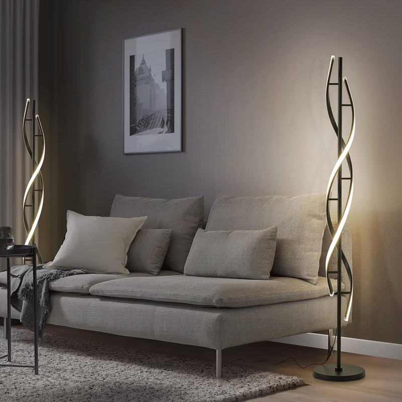 150CM Spiral LED Floor Lamp for Bedroom Modern