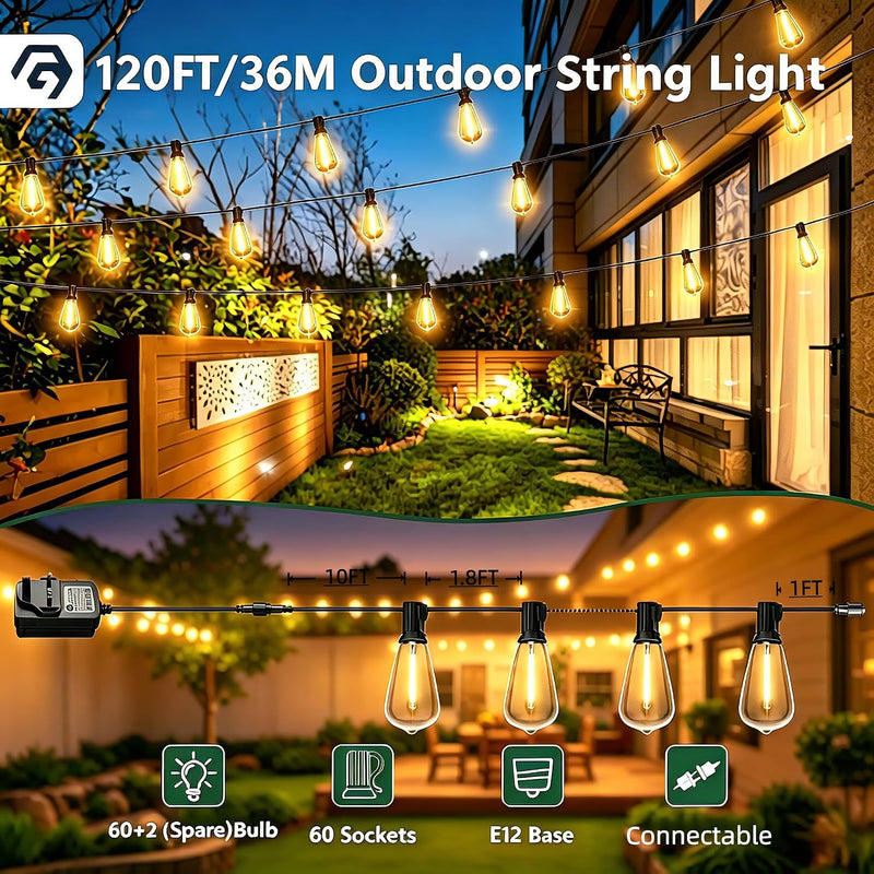 Garden Lights Mains Powered 150FT 45m