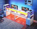 150x50CM Gaming Desk with LED Lights Power
