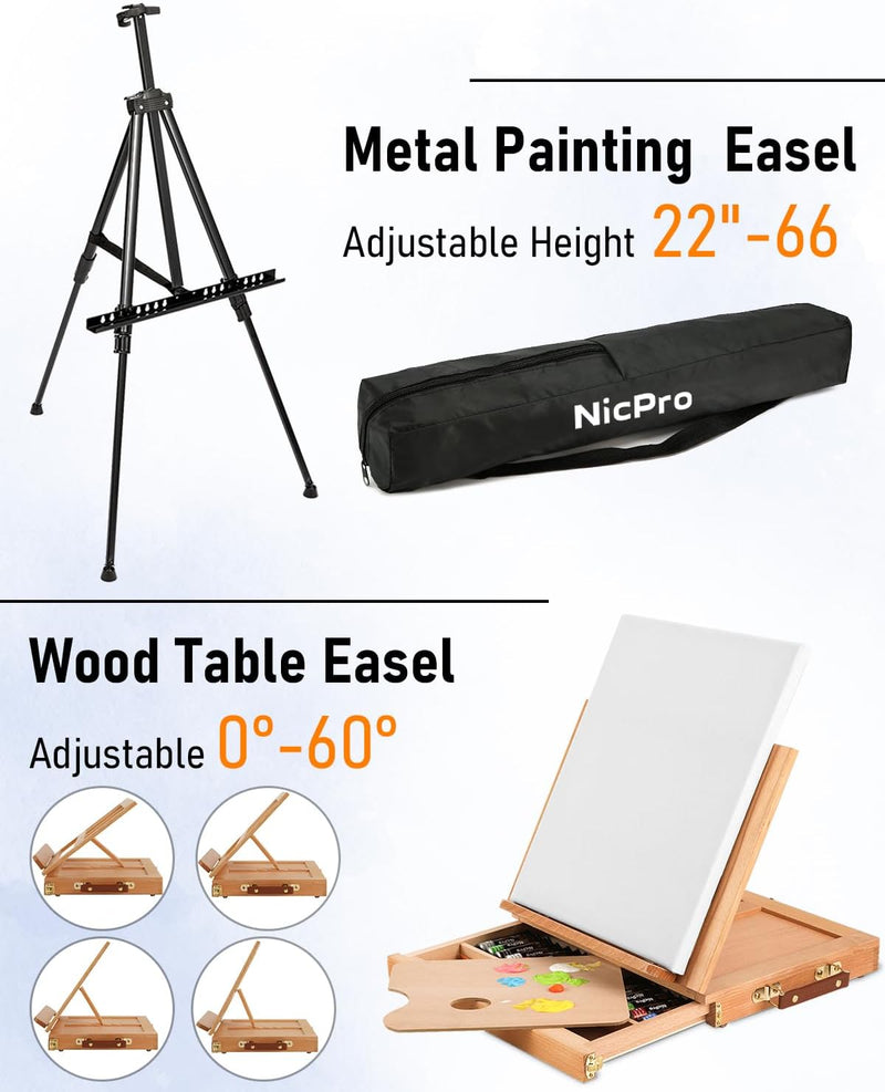 158pcs Deluxe Large Painting Kit with Metal