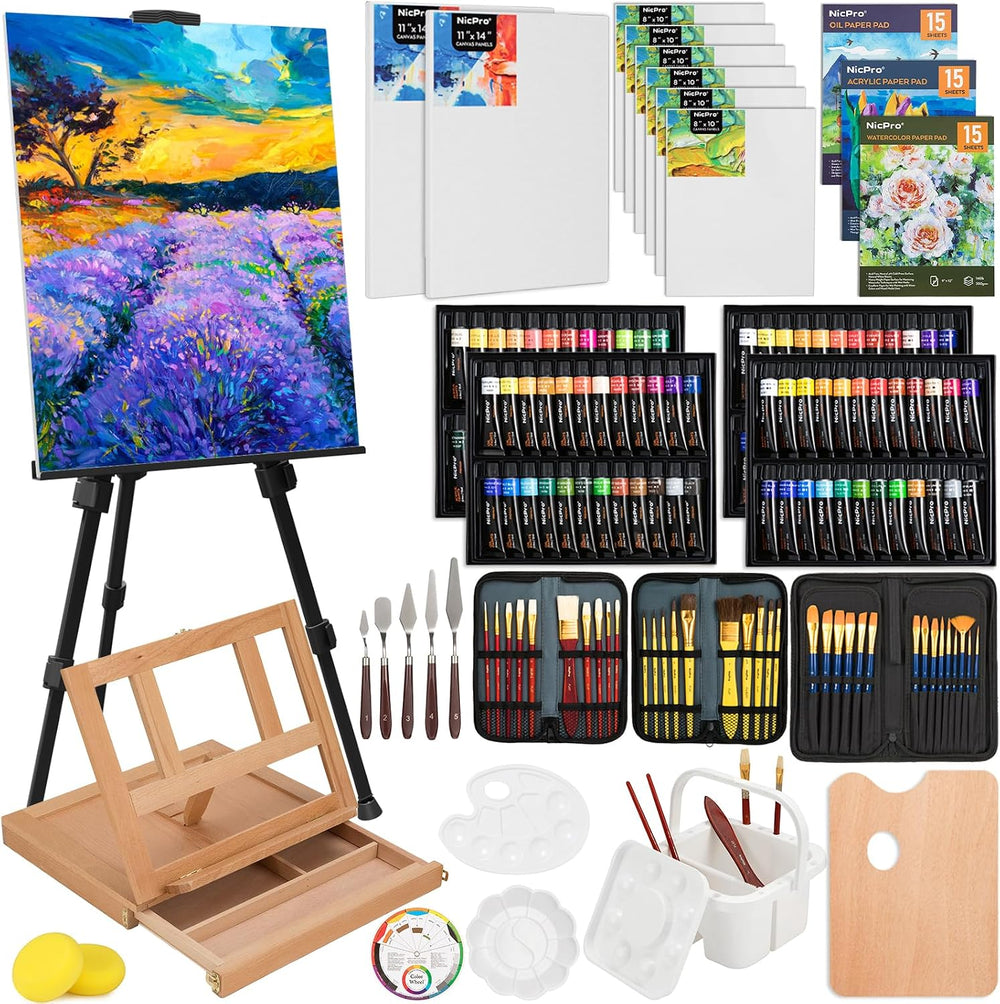 158pcs Deluxe Large Painting Kit with Metal