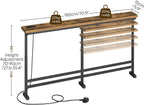 15CM Slim Console Table Height-Adjustable Behind Sofa