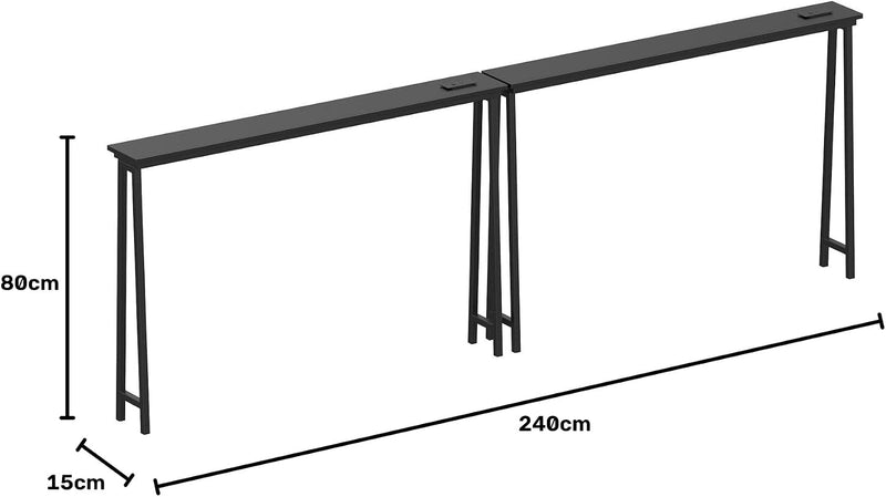 15CM Wide Console Tables Long Narrow Hallway (Set of 2)