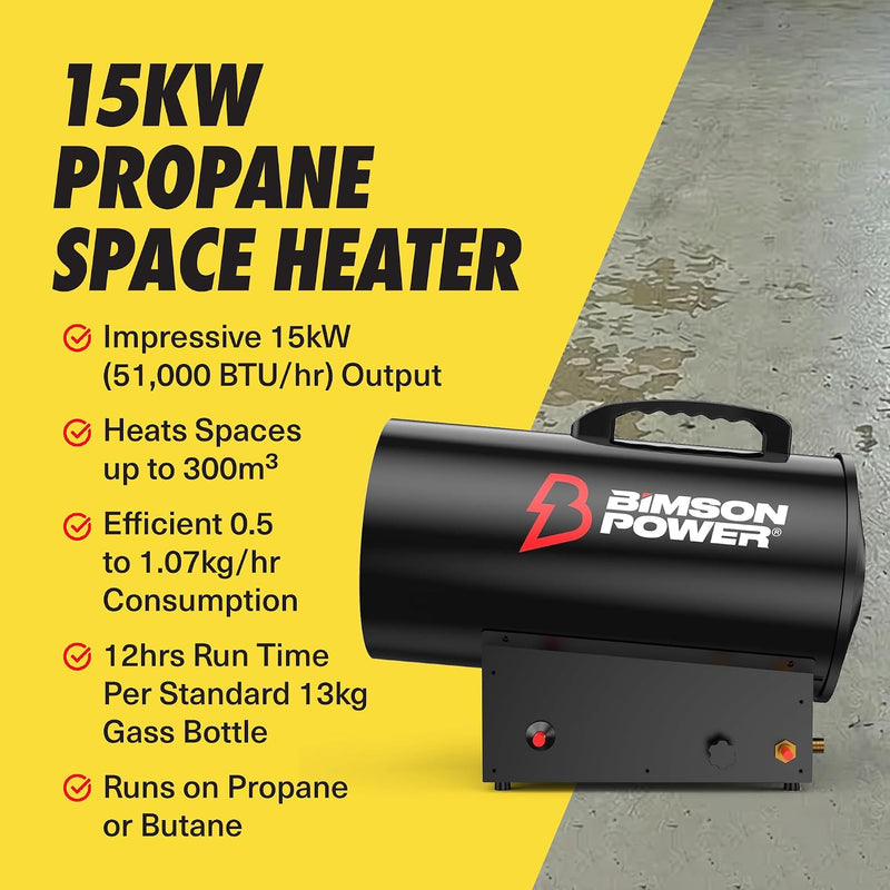 15KW Propane Gas Heater 51 000 Btu Portable Space