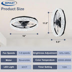 16-Inch Ceiling Fans with Lights: LED Fan Remote