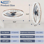 16-Inch Ceiling Fans with Lights: LED Fan Remote